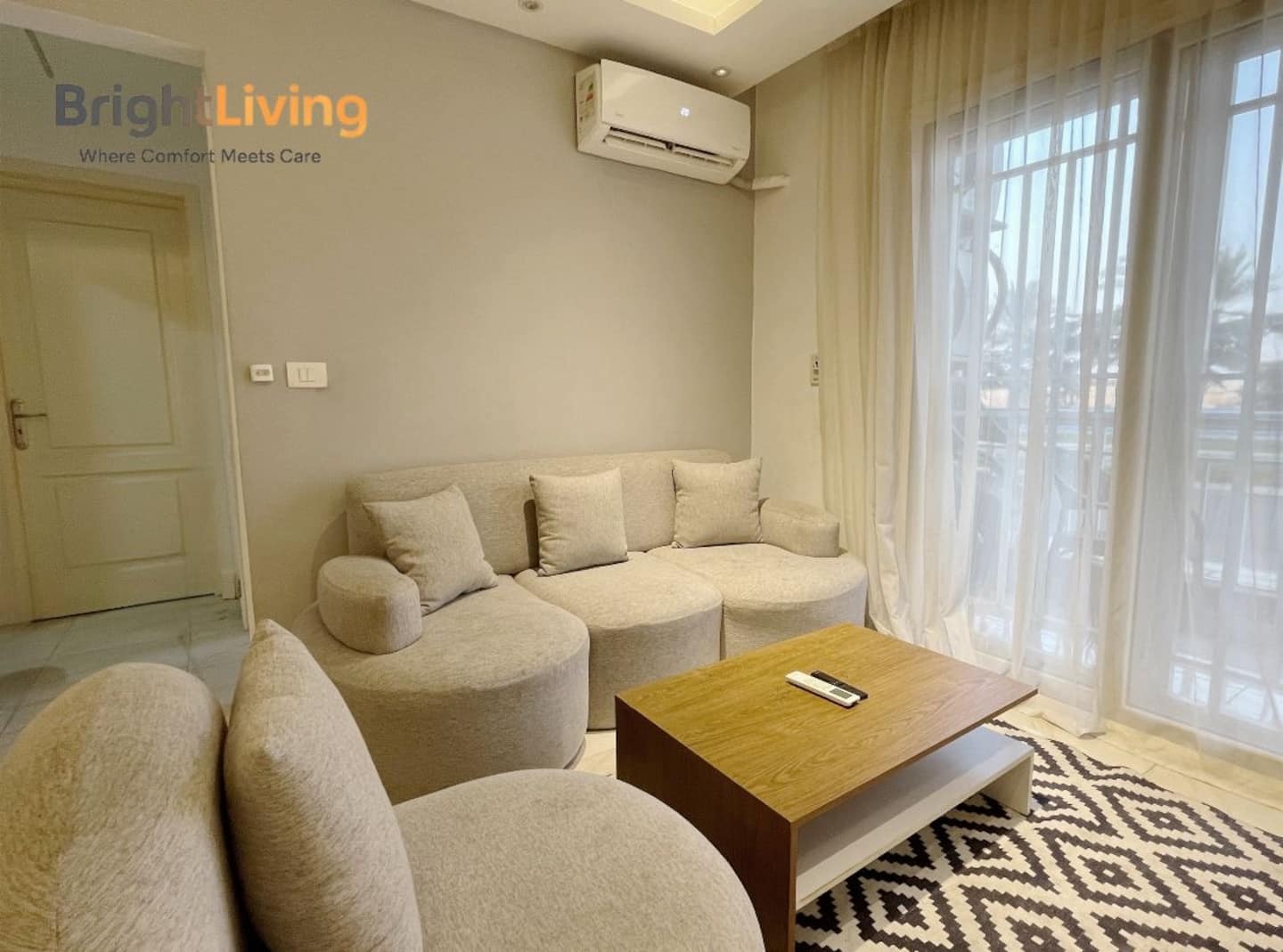 Stylish Luxury 2BR Apt@Madinty+Patio (Super Comfy) — Living Room in Madinaty, New Cairo, Egypt — photo 2