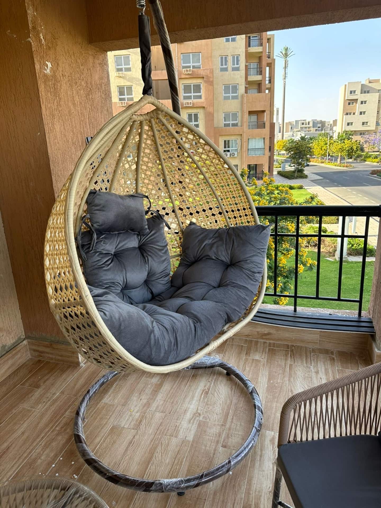 Hidden Gem@Madinaty+WIFI+Huge Patio (Premium) — Balcony in Madinaty, New Cairo, Egypt