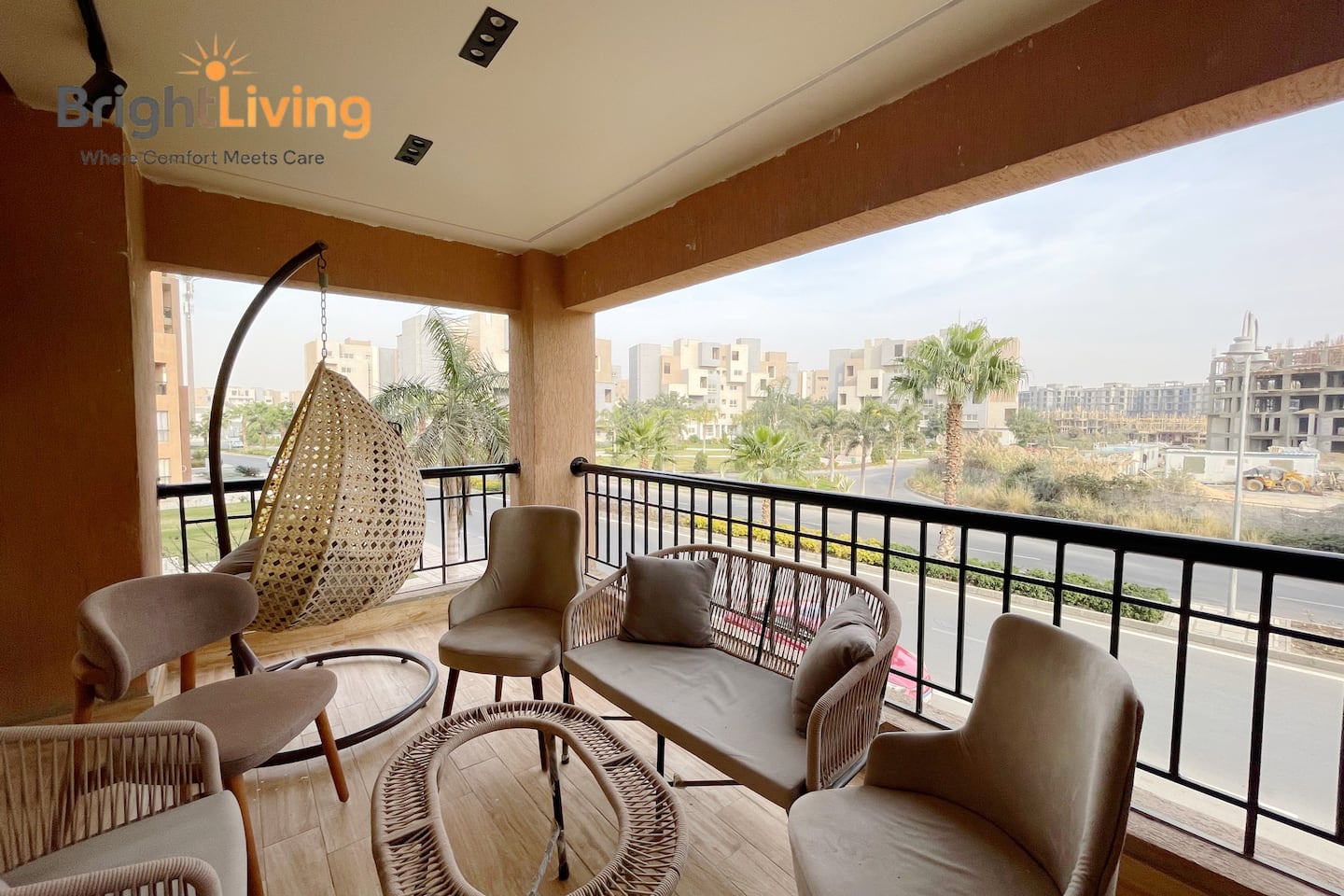 Hidden Gem@Madinaty+WIFI+Huge Patio (Premium) — Balcony in Madinaty, New Cairo, Egypt — photo 3