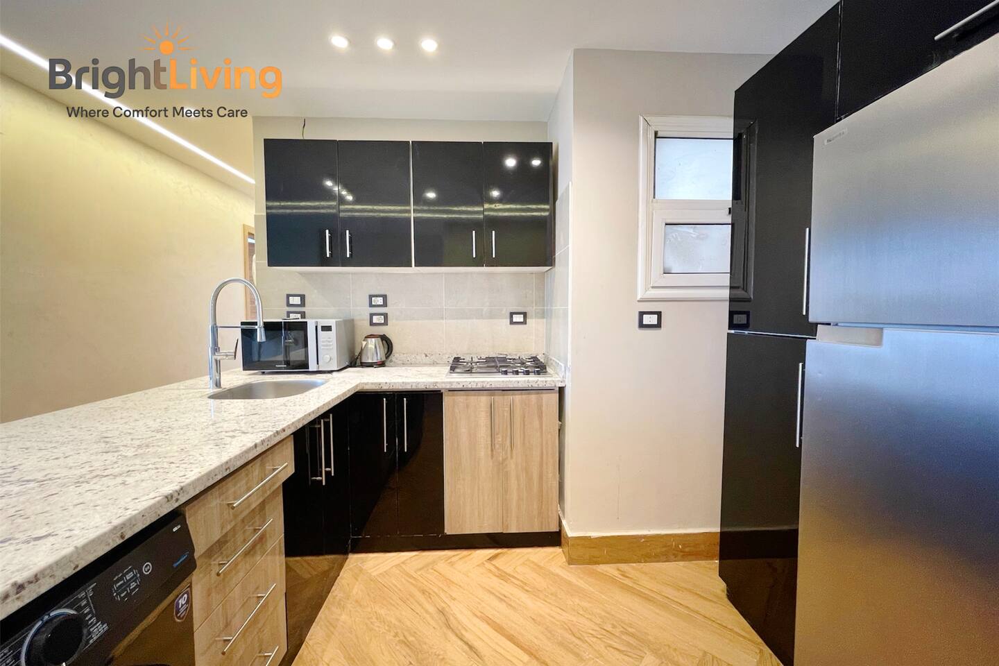 Luxurious 3BR-Stunning Patio&View+5G Wifi@Madinaty — Full Kitchen in Madinaty, New Cairo, Egypt — photo 2