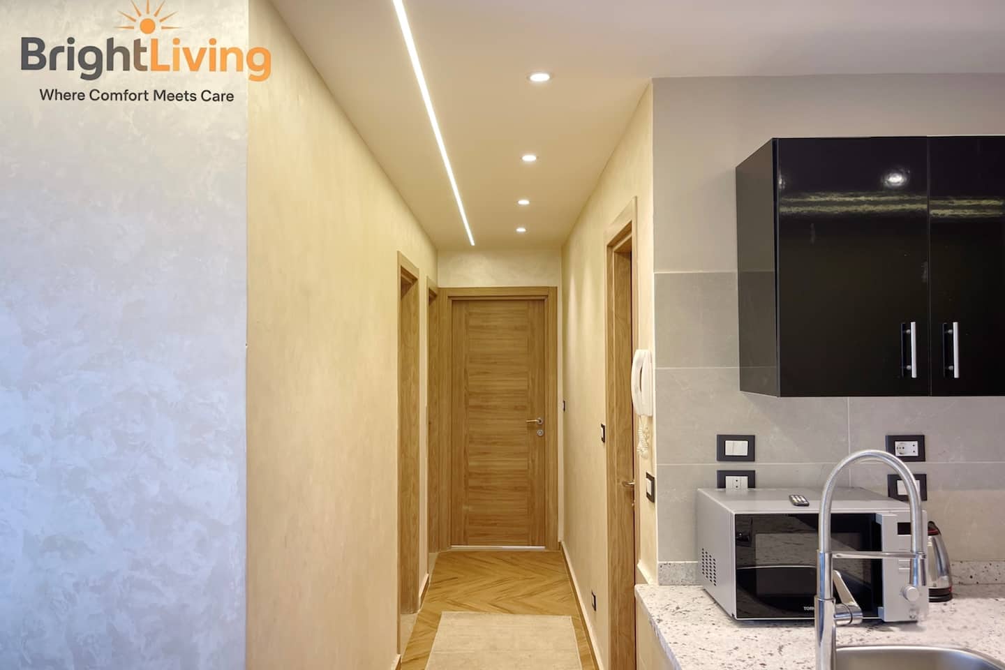 Luxurious 3BR-Stunning Patio&View+5G Wifi@Madinaty — Full Kitchen in Madinaty, New Cairo, Egypt — photo 3