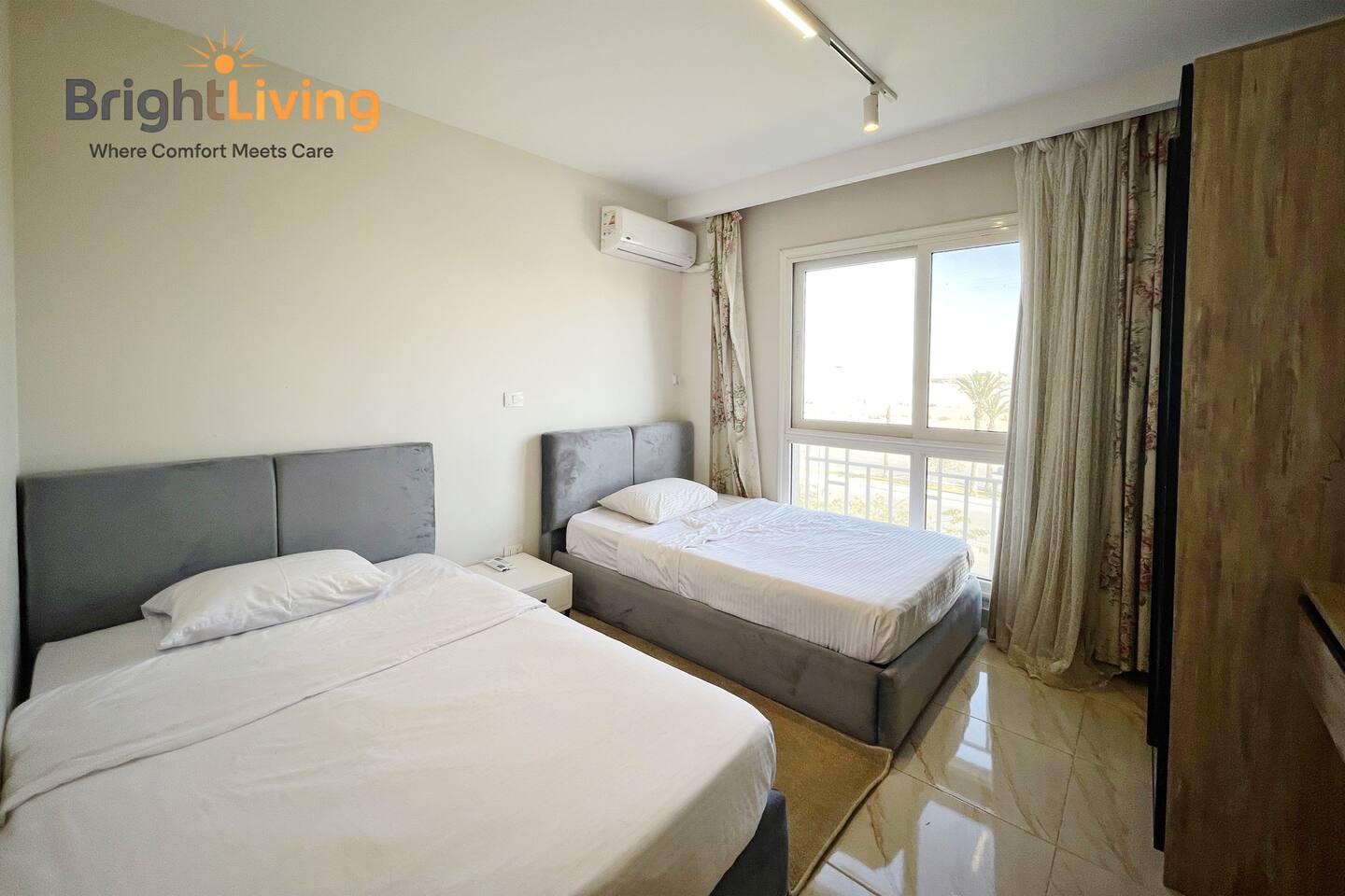 Luxurious 3BR-Stunning Patio&View+5G Wifi@Madinaty — Bedroom 3 in Madinaty, New Cairo, Egypt — photo 3