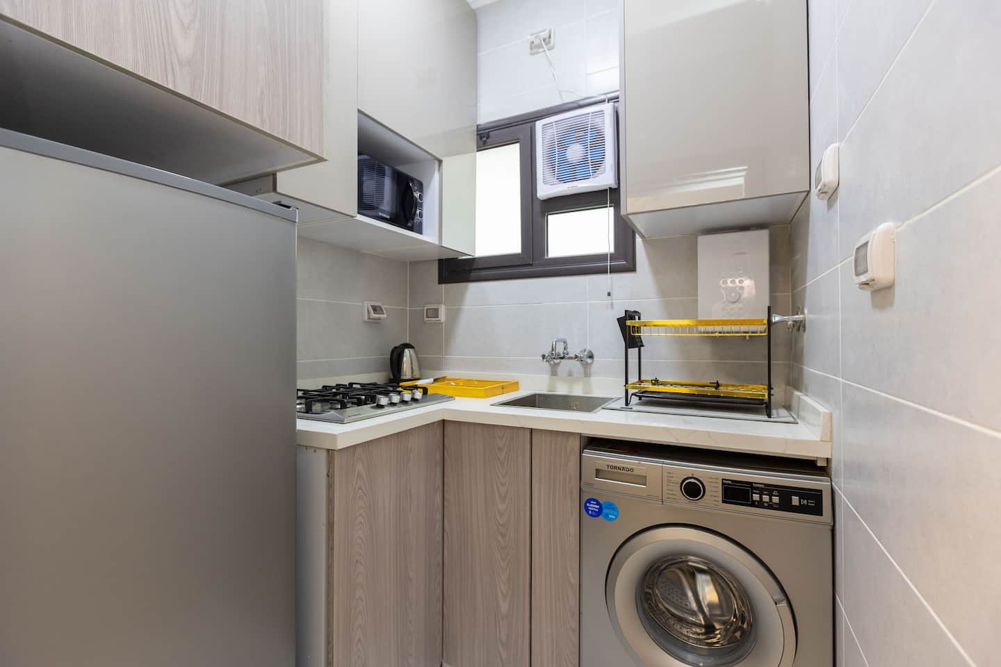 Boho chic 2BR@B8 Madinaty Lux — Full Kitchen in Building group B8, Madinaty, New Cairo, Egypt