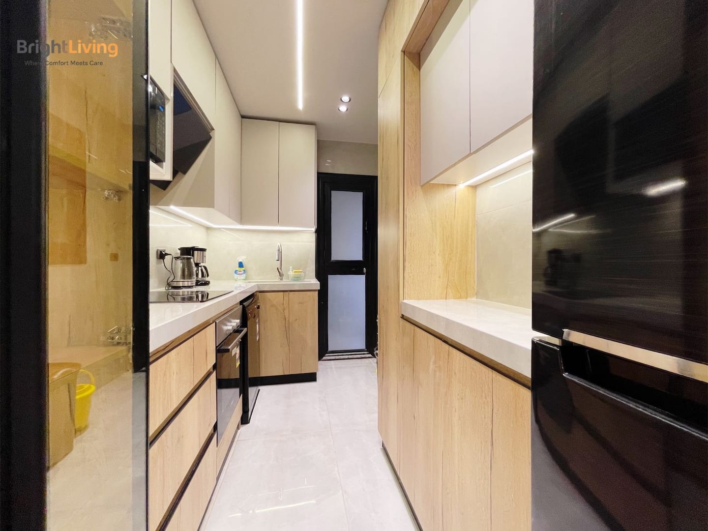 Designer Apartment • Cozy • Central • BrightLiving — Full Kitchen in Madinaty, New Cairo, Egypt
