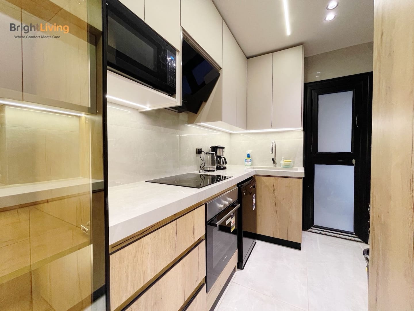 Designer Apartment • Cozy • Central • BrightLiving — Full Kitchen in Madinaty, New Cairo, Egypt — photo 2