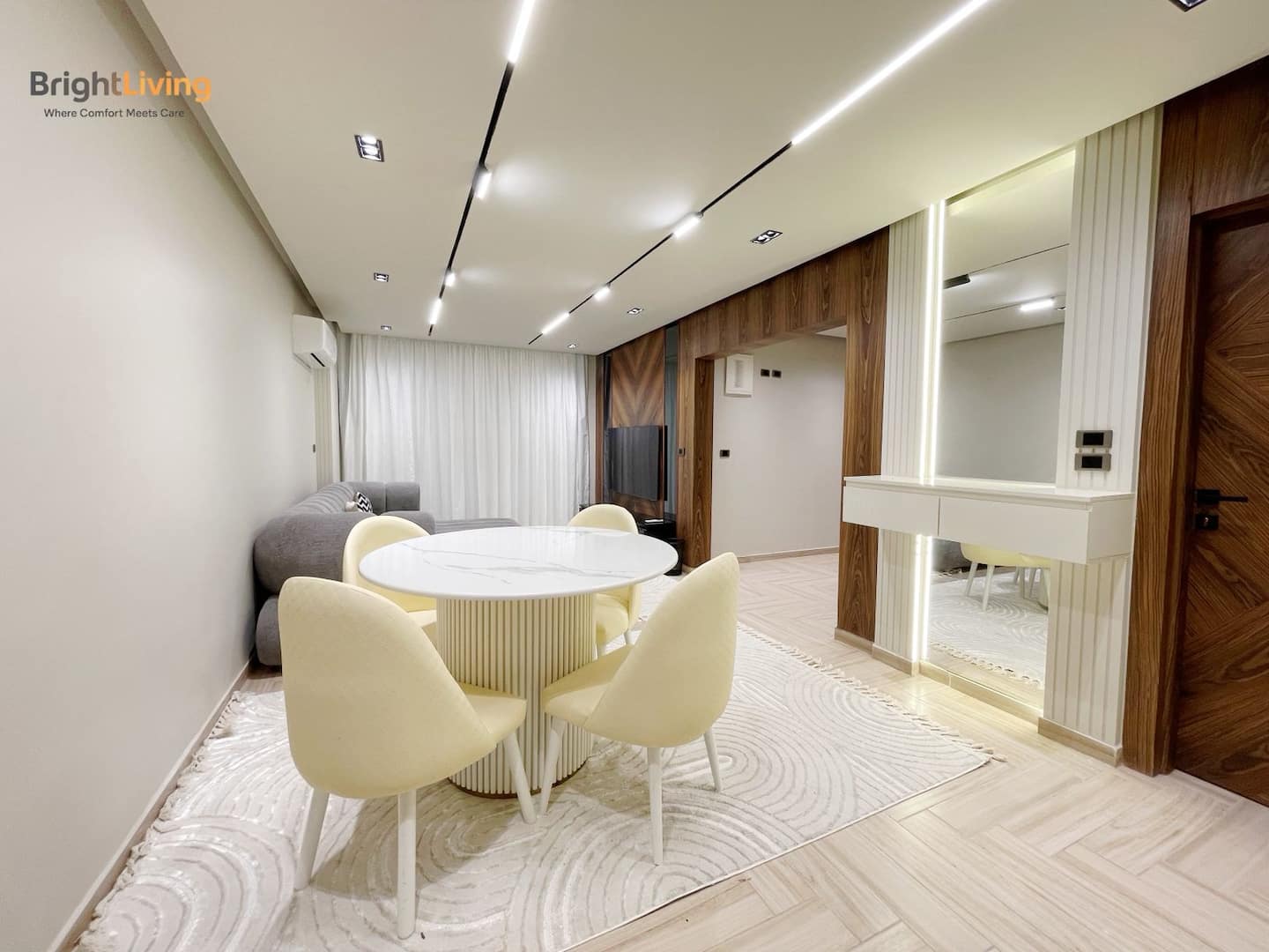 Designer Apartment • Cozy • Central • BrightLiving — Dining Area in Madinaty, New Cairo, Egypt — photo 3