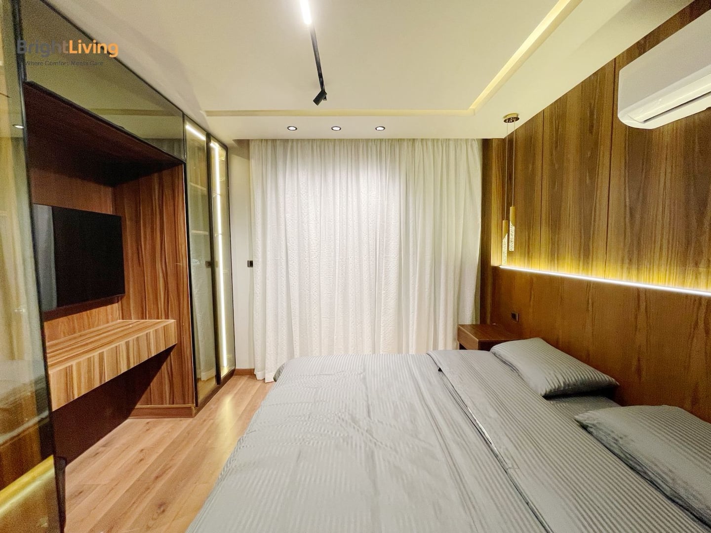 Designer Apartment • Cozy • Central • BrightLiving — Bedroom 1 in Madinaty, New Cairo, Egypt — photo 2