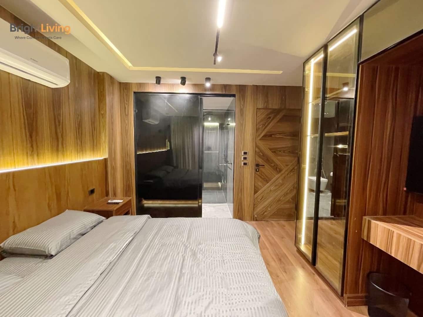 Designer Apartment • Cozy • Central • BrightLiving — Bedroom 1 in Madinaty, New Cairo, Egypt — photo 3