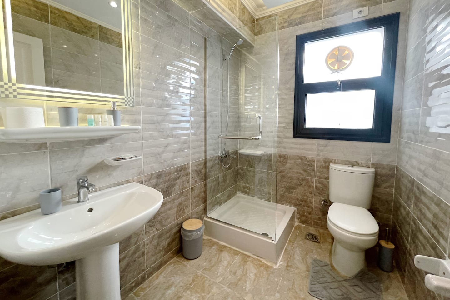 Spacious 3Br 3Bathroom Apartment @ B15 Madinaty — Full bathroom 1 in Building group B15, Madinaty, New Cairo, Egypt — photo 2
