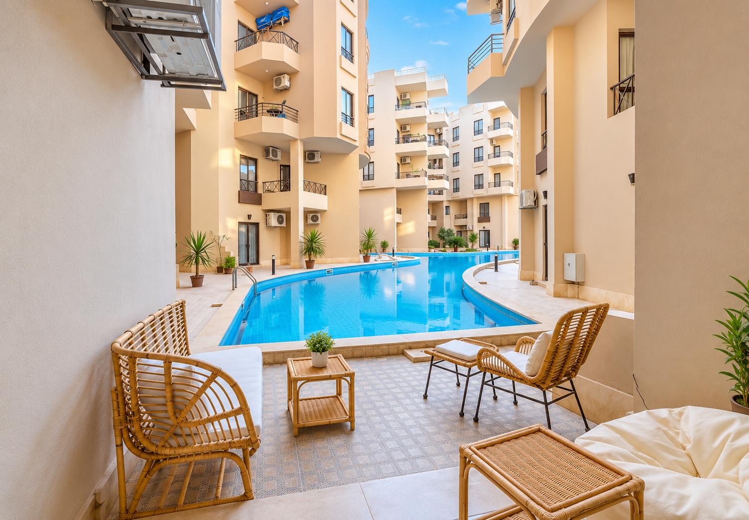 Relaxing 1BR-Pool View-5 Min from El Gouna. — Chalet in Hurghada,Red Sea, Egypt — photo 8
