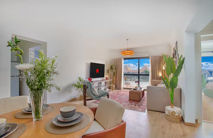 Pyramids & GEM Panorama | Retro — Apartment in Al Haram | Giza, Egypt — photo 32