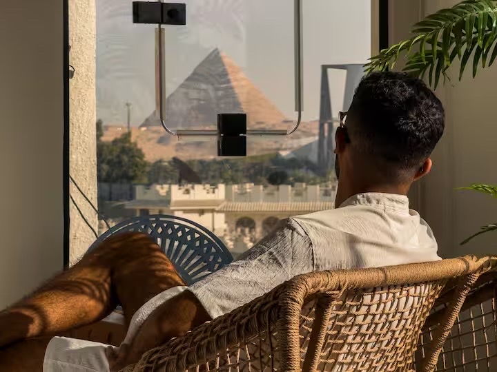 The green Saray Grand museum pyramids view — Apartment in Giza, Egypt, Egypt — photo 18