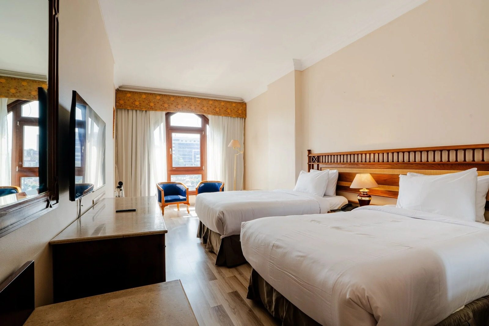 Standard Twin Room – Nile View – Nile-side Hotel, Zamalek — Private room in a hotel in Nile side of Zamalek, Cairo, Egypt — photo 4